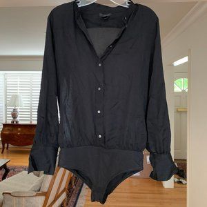 Stretch Tailored Perfect Bodysuit In Silk